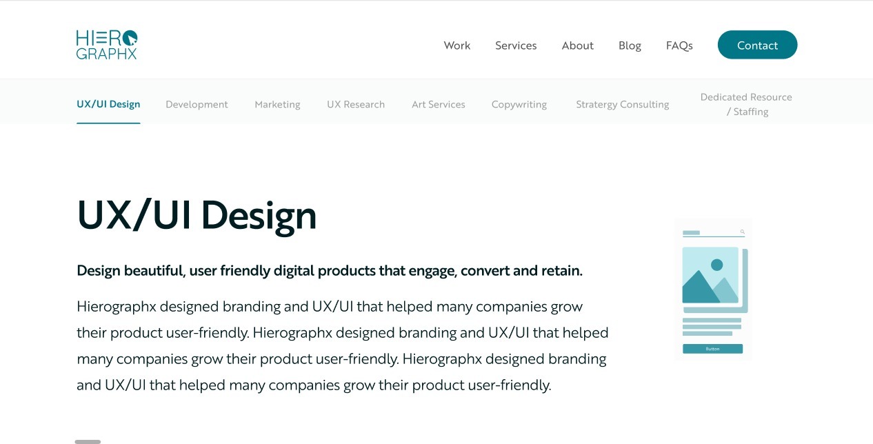 Photo of old navigation and ux/ui design page